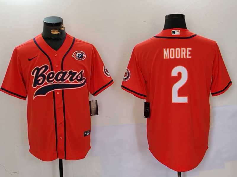 Men's Chicago Bears #2 DJ Moore Orange Throwback With Patch Cool Base Stitched Baseball Jersey,We sell and wholesale Men's Chicago Bears #2 DJ Moore Orange Throwback With Patch Cool Base Stitched Baseball Jersey on line form chian!